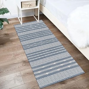 cotton carpet runner 22x60 inch for living room bedroom kids room kitchen bedside runner - cotton -3 2x5 feet