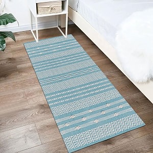 cotton carpet runner 22x60 inch for living room bedroom kids room kitchen bedside runner - cotton -2 2x5 feet