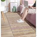 Cotton Carpet Runner 22x60 Inch for Living Room, Bedroom, Kids Room, Kitchen, Bedside Runner - (Yellow - DB, 2x5 Feet)