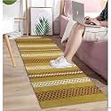 Cotton Carpet Runner 22x60 Inch for Living Room, Bedroom, Kids Room, Kitchen, Bedside Runner - (Yellow - D, 2x5 Feet)