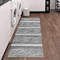Cotton Carpet Runner 22x60 Inch for Living Room, Bedroom, Kids Room, Kitchen, Bedside Runner - (Black - Zig-Zag, 2x5 Feet)