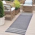 Cotton Carpet Runner 22x60 Inch for Living Room, Bedroom, Kids Room, Kitchen, Bedside Runner - (Grey - Eye, 2x5 Feet)