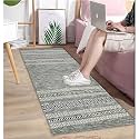 Cotton Carpet Runner 22x60 Inch for Living Room, Bedroom, Kids Room, Kitchen, Bedside Runner - (Green - DB, 2x5 Feet)