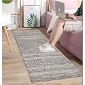 Cotton Carpet Runner 22x60 Inch for Living Room, Bedroom, Kids Room, Kitchen, Bedside Runner - (Coffee - DB, 2x5 Feet)