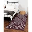Cotton Carpet Runner 22x60 Inch for Living Room, Bedroom, Kids Room, Kitchen, Bedside Runner - (Fringe Cut - Maroon, 2x5 Feet)