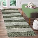 Cotton Carpet Runner 22x60 Inch for Living Room, Bedroom, Kids Room, Kitchen, Bedside Runner - (Green - Mix, 2x5 Feet)