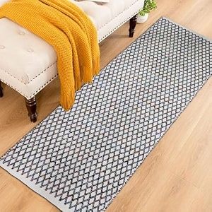 cotton carpet runner 24x72 inch for living room bedroom kids room kitchen bedside runner - multi 2x6 feet
