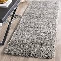 Fluffy Living Room Soft Touch Carpet Comfy Bedroom Anti Skid Drawing Kids Room, Kitchen, Bedside Runner - (Silver, 1.5x4 Feet)