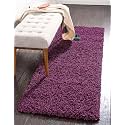 Fluffy Living Room Soft Touch Carpet Comfy Bedroom Anti Skid Drawing Kids Room, Kitchen, Bedside Runner - (Purple, 1.5x4 Feet)