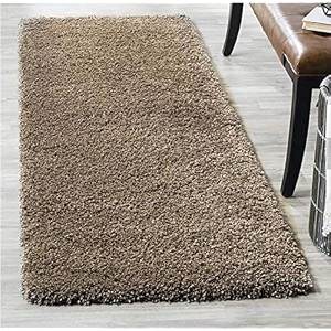 fluffy super ultra soft handmade shaggy carpet for living room bedroom hotel hall guest room bedside runner kitchen runner - beige 2x3 feet