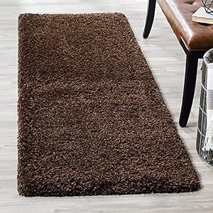 fluffy super ultra soft handmade shaggy carpet for living room bedroom hotel hall guest room bedside runner kitchen runner - coffee 2x3 feet