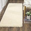 Fluffy Super Ultra Soft Handmade Shaggy Carpet for Living Room, Bedroom, Hotel, Hall, Guest Room, Bedside Runner Kitchen Runner - (Ivory, 2x3 Feet)