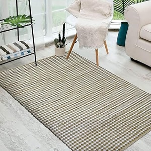 jute braided natural rug hand woven amp reversible for living room kitchen entryway rug jute burlap braided rag - 4x6 feet