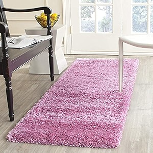 luxurious carpet design carpet microfiber hand woven and shag carpet with 2 inch pile for living room bed room - pink 2x4 feet