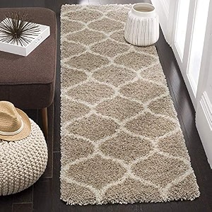 luxurious carpet design carpet microfiber hand woven and shag carpet with 2 inch pile for living room bed room - beige - mandir 2x4 feet