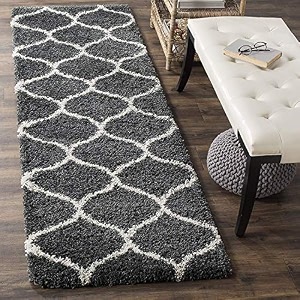 luxurious carpet design carpet microfiber hand woven and shag carpet with 2 inch pile for living room bed room - grey - mandir 2x4 feet