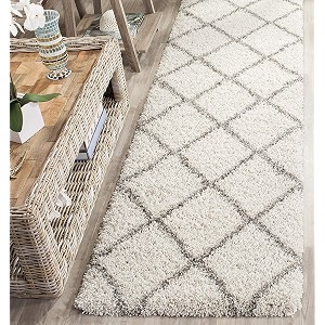 luxurious carpet design carpet microfiber hand woven and shag carpet with 2 inch pile for living room bed room - ivory - box 2x4 feet