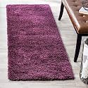 Luxurious Carpet Design Carpet Microfiber Hand Woven and Shag Carpet with 2 Inch Pile for Living Room Bed Room - (Purple, 2x4 Feet)