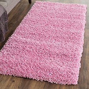 modern toufted microfiber cozy super ultra amp plush fluffy shaggy carpet for living room bedroom hallway home decorative - pink 2x6 feet