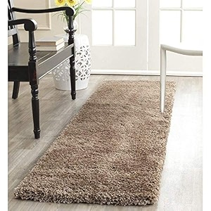 modern toufted microfiber cozy super ultra amp plush fluffy shaggy carpet for living room bedroom hallway home decorative - beige 2x6 feet