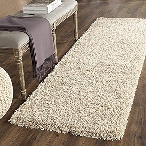 modern toufted microfiber cozy super ultra amp plush fluffy shaggy carpet for living room bedroom hallway home decorative - ivory 2x6 feet