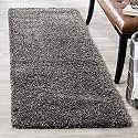 Modern Toufted Microfiber Cozy Super Ultra &amp; Plush Fluffy Shaggy Carpet for Living Room, Bedroom, Hallway, Home Decorative - (Grey, 2x6 Feet)