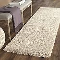 Modern Toufted Microfiber Cozy Super Ultra &amp; Plush Fluffy Shaggy Carpet for Living Room, Bedroom, Hallway, Home Decorative - (Ivory, 2x6 Feet)