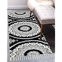 Printed Floral Cotton Carpet Runner 22x60 Inch with Tufting for Living Room, Bedroom, Kids Room, Kitchen, Bedside Runner - (Printed -10, 2x5 Feet)
