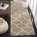 Super Soft Shaggy Rugs Fluffy Carpets, Indoor Modern Plush Area Rugs for Living Room Bedroom Kids Room, Upgrade Anti Skid Durable Rectangular Fuzzy Rug - (Beige - Mandir, 2x5 Feet)
