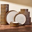 Stoneware Dinnerware Sets, Reactive Glaze Dishes Set for 8