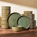 Stoneware Dinnerware Sets, Reactive Glaze Dishes Set for 8
