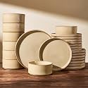 Stoneware Dinnerware Sets, Reactive Glaze Dishes Set for 8