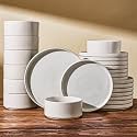 Stoneware Dinnerware Sets, Reactive Glaze Dishes Set for 8