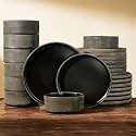 Stoneware Dinnerware Sets, Reactive Glaze Dishes Set for 8