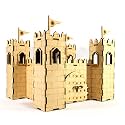 StonKraft Wooden 3D Puzzle Home Decor, Construction Toy, Modeling Kit, School Project - Easy To Assemble (Castle), Teen