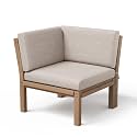Stoog Modular Corner Unit - Waterproof Connector for L-Shaped &amp; U-Shaped Outdoor Sectional Sofas, Teak