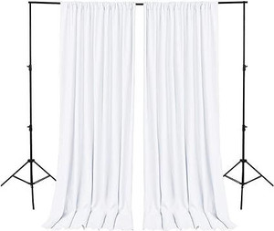 Stookin White Backdrop Curtain for Parties Background