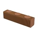 Stool Foldable, Sleek Indoor Decor, Brown Collapsible Stool with Honeycomb Structure, Supports Heavy Weight, Fit for Bedroom, Living Room and Dining Room(Round Seat Cushion, 59.1" x 14.2" x 15.7")