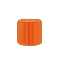 Stool Foldable, Sleek Indoor Decor,Orange Collapsible Stool with Honeycomb Structure, Supports Heavy Weight, Fit for Office, Bedroom, Living Room and Dining Room, Kraft Paper, H14.2 D11.8