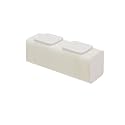 Stool Foldable, Sleek Indoor Decor, White Collapsible Stool with Honeycomb Structure, Supports Heavy Weight, Fit for Bedroom, Living Room and Dining Room(Square Seat Cushion, 47.2" x 14.2" x 15.9")
