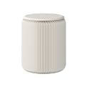 Stool Foldable, Sleek Indoor Decor, White Collapsible Stool with Honeycomb Structure, Supports Heavy Weight, Fit for Office, Bedroom, Living Room and Dining Room, Kraft Paper, H17.7 D15.7