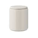 Stool Foldable, Sleek Indoor Decor, White Collapsible Stool with Honeycomb Structure, Supports Heavy Weight, Fit for Office, Bedroom, Living Room and Dining Room, Kraft Paper, H17.7 D14.2