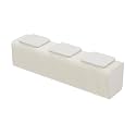 Stool Foldable, Sleek Indoor Decor, White Collapsible Stool with Honeycomb Structure, Supports Heavy Weight, Fit for Bedroom, Living Room and Dining Room(Square Seat Cushion, 59.1" x 14.2" x 15.10")