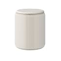 Stool Foldable, Sleek Indoor Decor, White Collapsible Stool with Honeycomb Structure, Supports Heavy Weight, Fit for Office, Bedroom, Living Room and Dining Room, Kraft Paper, H15.7 D14.2