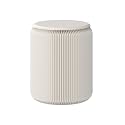 Stool Foldable, Sleek Indoor Decor, White Collapsible Stool with Honeycomb Structure, Supports Heavy Weight, Fit for Office, Bedroom, Living Room and Dining Room, Kraft Paper, H17.7 D11.8