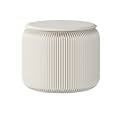 Stool Foldable, Sleek Indoor Decor, White Collapsible Stool with Honeycomb Structure, Supports Heavy Weight, Fit for Office, Bedroom, Living Room and Dining Room, Kraft Paper, H11.8 D11.8