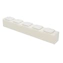 Stool Foldable, Sleek Indoor Decor, White Collapsible Stool with Honeycomb Structure, Supports Heavy Weight, Fit for Bedroom, Living Room and Dining Room(Square Seat Cushion, 98.4" x 14.2" x 15.12")