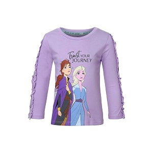 stop by shoppers girls round neck graphic print tee_purple