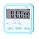 Stopwatch Timer for Study, Kitchen Timer Large LCD Display, 24hr Digital Screen, Magnetic Back, Foldable Stand, Loud Alarm, Hanging Hole, Stopwatch Countdown, Flashing Light, Timer for Sports