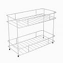 STORACK 2 Shelf Stainless Steel 2 Layer Countertop Spice Rack | Modular Storage Organizer | Multipurpose Shelf, Silver, Tiered